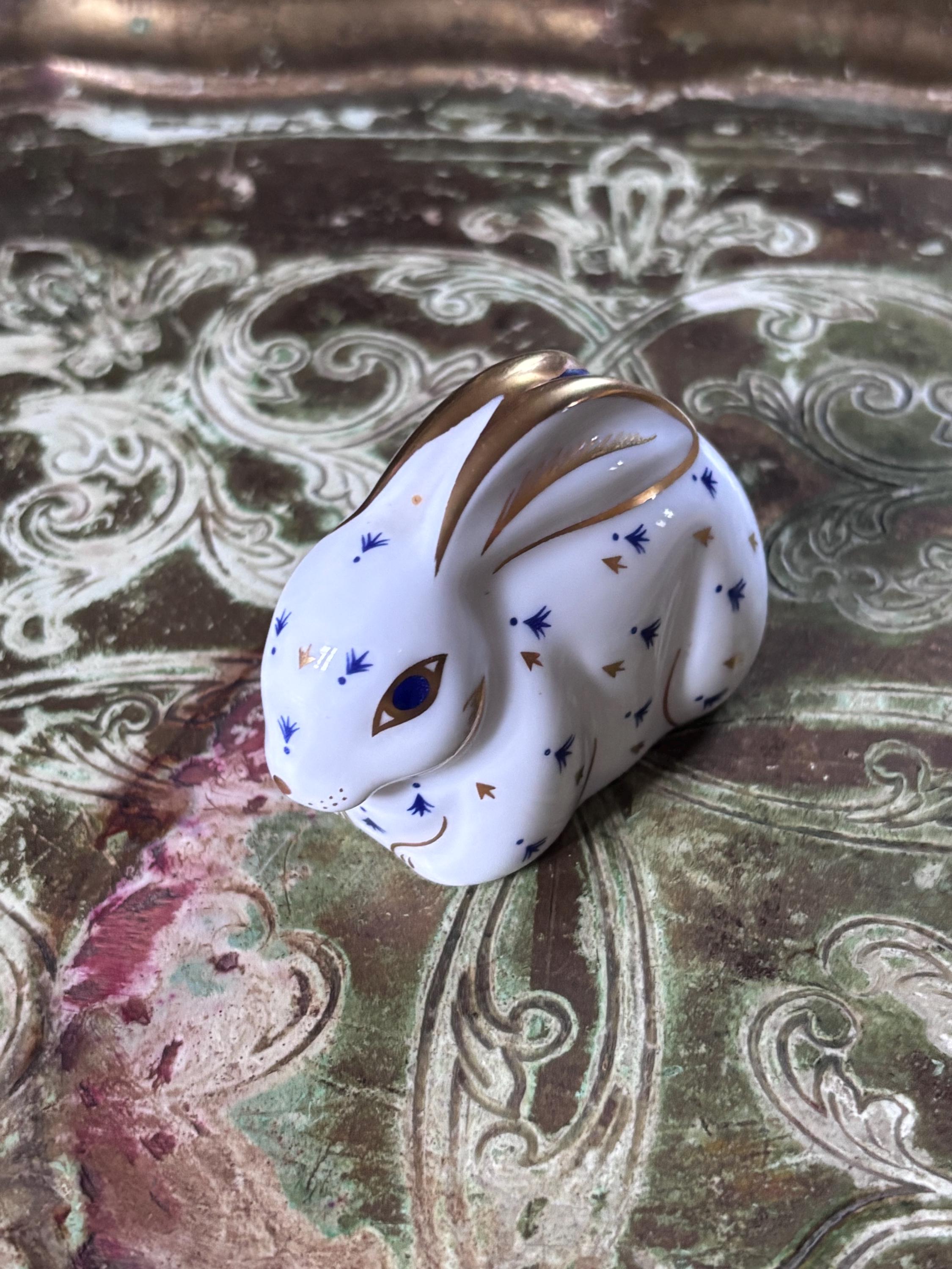 Crown Derby Rabbit - Etsy UK