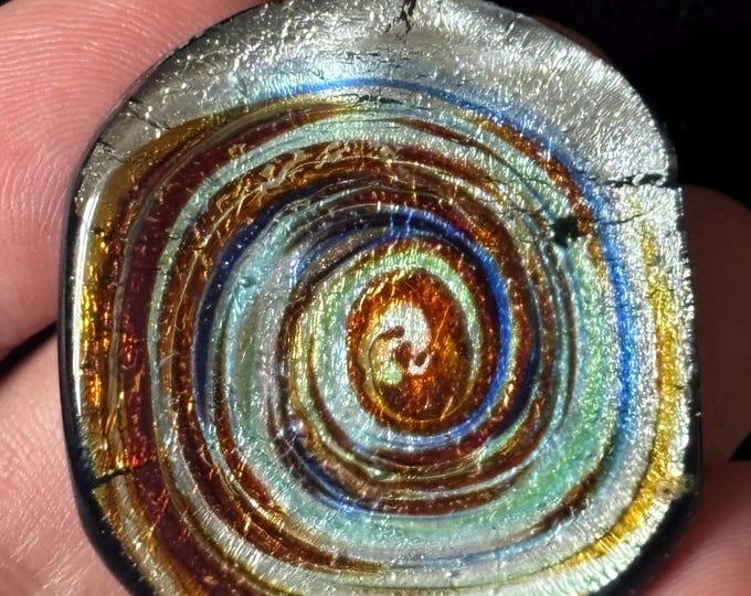 Rialto 79 Murano Glass Pendant Necklace Handmade Venetian Glass Spiral Venezia