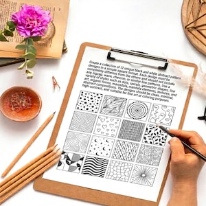16 Creative Pattern, Zen Style Doodle Art, Trace and Draw Practice Pages(PDF Download)
