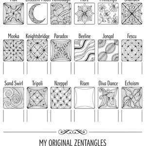 20 Zentangle Practice sheets for beginners , easy  patterns templates, practice and art therapy