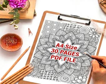 ZENTANGLE SVG / Intricato motivo mandala per Cricut, magliette, tazze, adesivi, download digitale