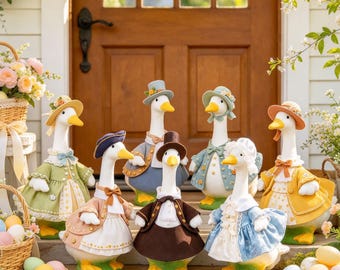 Vintage Costume Goose Outfit for 23 Inch Goose, Cute Lawn & Porch Garden Decor