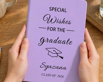 Personalized Graduation Party Guest Book, Class of 2026, Grad Party Book, High School Graduation Advice Book College, Custom Graduate Gift