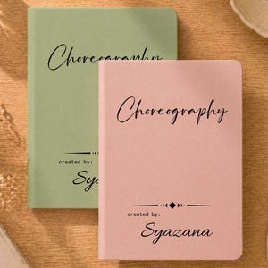 Personalisiertes Choreografie-Notizbuch, personalisiertes Tanz-Notizbuch, Geschenk für Tanzlehrer, Tanznachdiplomgeschenk, Massentanzstudio-Geschenk
