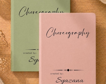 Personalized Choreography Journal, Custom Dance Notebook, Gift for Dance Teacher, Dance Competition Recital Gift, Bulk Dance Studio Gift