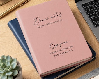 Dance Teacher Gift, Custom Leather Journal, Personalized Dance Instructor Gift, Choreographer Gift, Recital Gift, Mentor Appreciation Gift