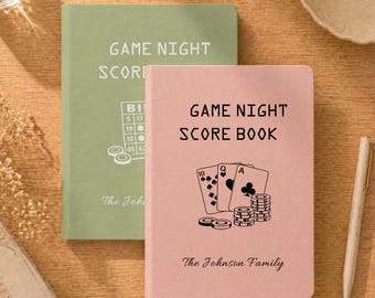 Personalized Family Game Night Gifts, Score Book for Board Games, Game Lover Christmas Gift, Gift for Gaming Couples, Fun Gamenight Gifts