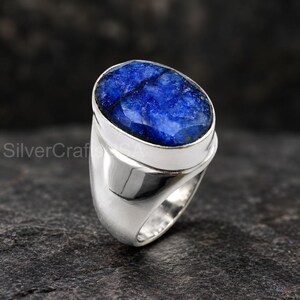 Anillo de rubí natural, anillo de plata de ley 925 con gema, joyería de piedra natal de julio, anillos de rubí hechos a mano, regalo de gema roja para ella.