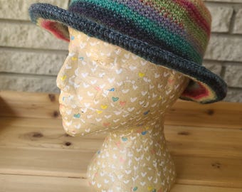 Rainbow wool hat