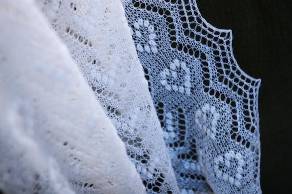 Hearts Shawl Knitting Pattern PDF | Rectangle Handmade Wrap, Estonian Lace Scarf Charts, Instant Download