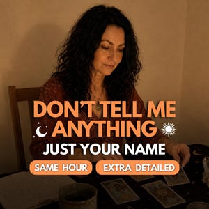 Blind Psychic Reading, Name Only, Same Hour Insights (Written)