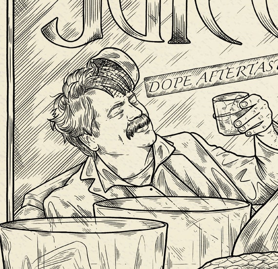 Objector Rundt og rundt deform Snake Juice Parks and Rec Ron Swanson Fan Art Illustration - Etsy