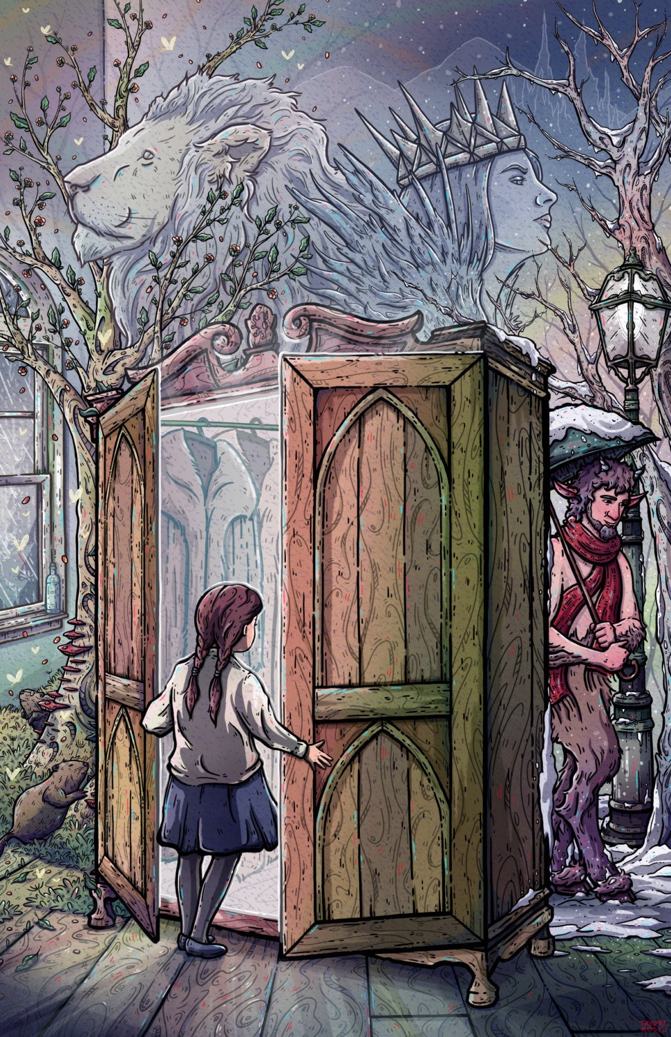Lucy's Discovery Custom Narnia Illustration Giclée Print Etsy