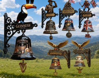 Vintage Guinness Brewery Toucan Bell, Dublin Souvenir, Irish Pub Wall Decor, St. Patrick's Day Gift, Home Bar Hanging