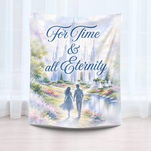 LDS Tempel Hochzeit Decke Für Zeit und alle Ewigkeit Heilige der Letzten Tage Ehe Versiegelung Geschenk