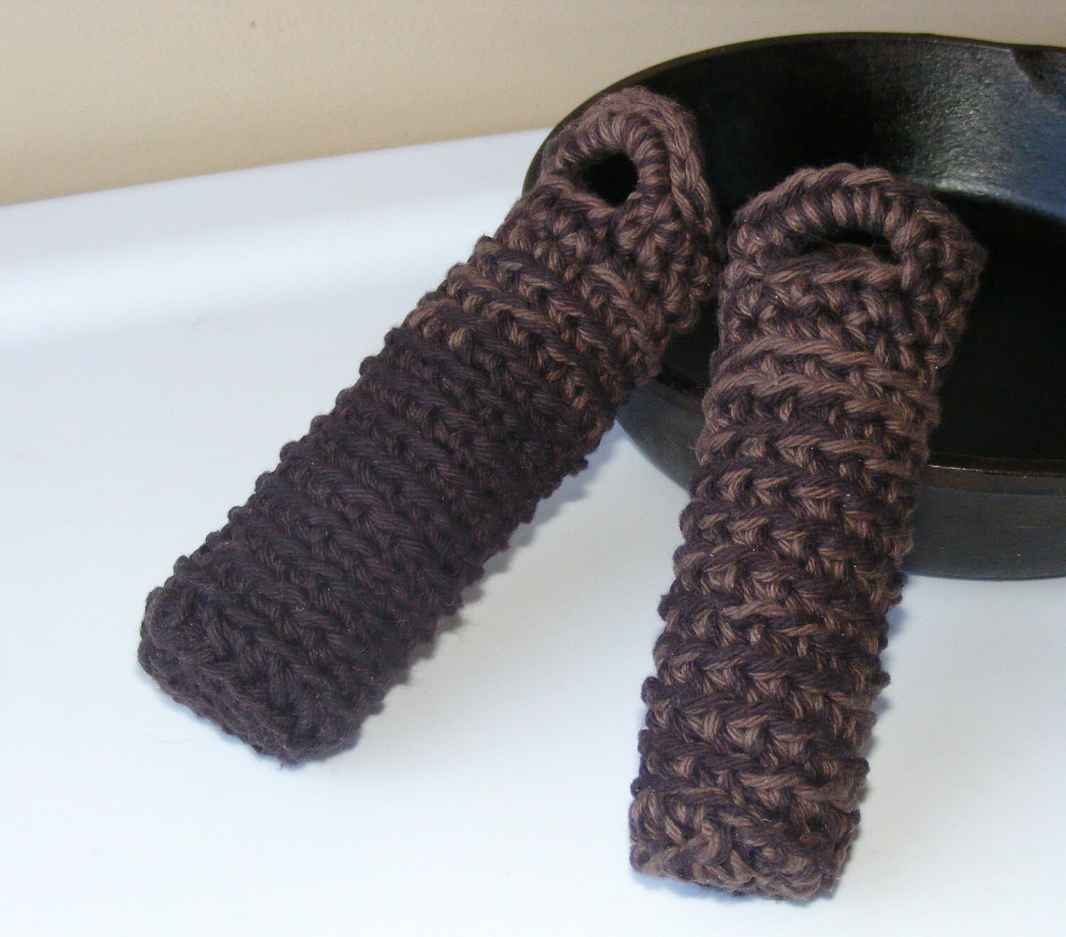 Crochet Cotton Pan Handle Pot Holder Kitchen Gift Set of 2 in Etsy