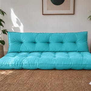 Waterproof Tufted Floor Pillow Set | Japanese Style Floor Couch Cushion