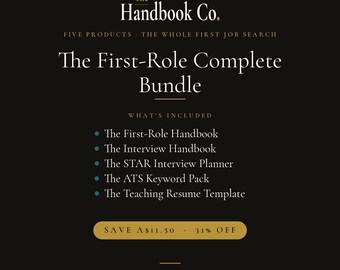 First-Role Job Search Bundle: Handbook, Interview Kit, STAR, ATS, Resume (5 Products)