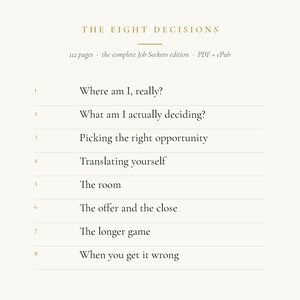 Job Seeker Decisions Guide • Resume, Cover Letter, Interview Prep (PDF) image 2