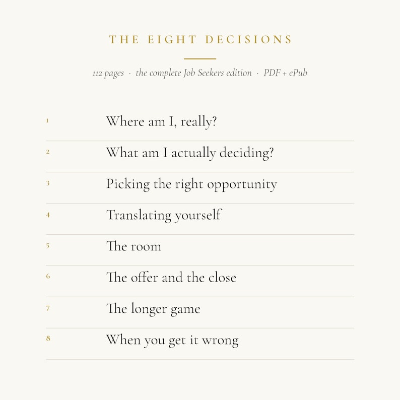Job Seeker Decisions Guide • Resume, Cover Letter, Interview Prep (PDF) image 2