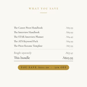 Career Pivot Handbook Bundle · Interview Kit, STAR, ATS, Resume Templates (5 Products) image 3