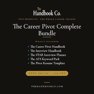 Career Pivot Handbook Bundle · Interview Kit, STAR, ATS, Resume Templates (5 Products) image 1