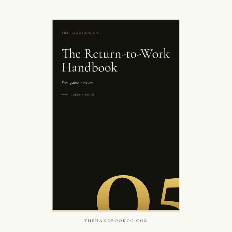 The Return-to-Work Handbook · Career Break Comeback Guide · Returning to Work After Parenting or Caregiving · PDF image 1