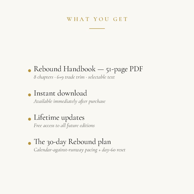 The Rebound Handbook · Career Guide After Layoff, Redundancy or Restructure · Resume, Cover Letter & Interview · PDF image 6