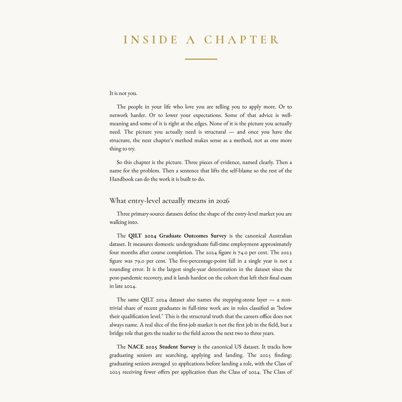 The First-Role Handbook · Graduate & Entry-Level Career Guide · Job Search, Resume, Cover Letter, Interview · Digital PDF image 3