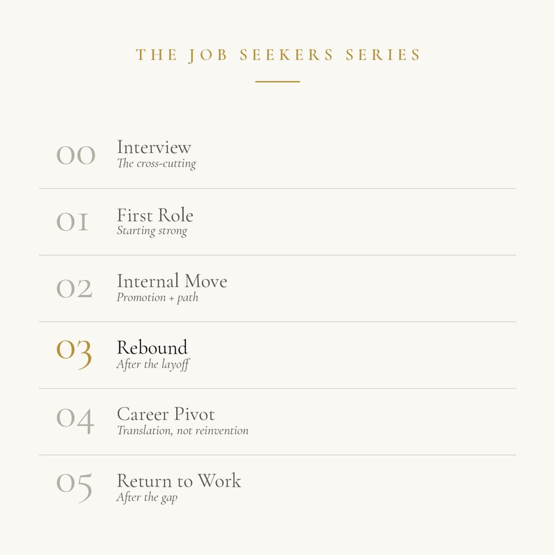 The Rebound Handbook · Career Guide After Layoff, Redundancy or Restructure · Resume, Cover Letter & Interview · PDF image 4