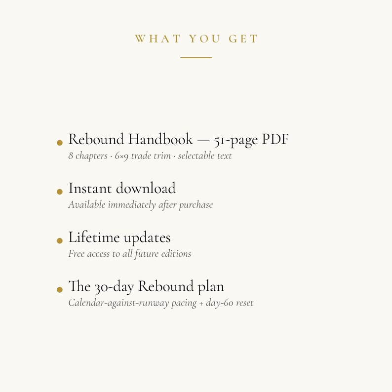 The Rebound Handbook · Career Guide After Layoff, Redundancy or Restructure · Resume, Cover Letter & Interview · PDF image 6