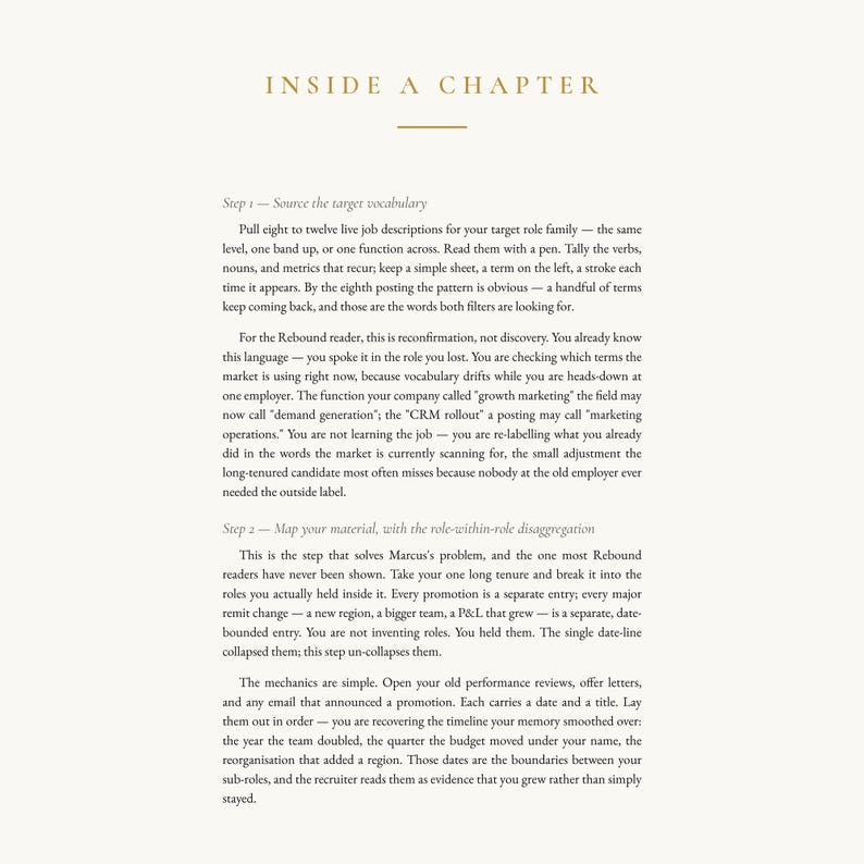 The Rebound Handbook · Career Guide After Layoff, Redundancy or Restructure · Resume, Cover Letter & Interview · PDF image 3