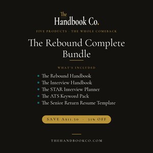 Career Comeback Bundle: Handbook, Interview Kit, STAR, ATS, Resume (5 Products) image 1