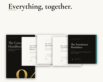 Resume Template Bundle · Career Pivot Handbook · The Complete Guides · 7 Products, Save 15% · PDF · The Handbook Co.