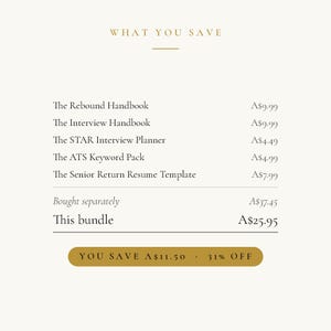 Career Comeback Bundle: Handbook, Interview Kit, STAR, ATS, Resume (5 Products) image 3