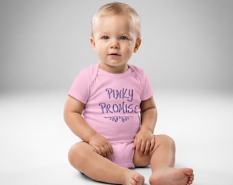 Body de bebé Pinky Promise / Body infantil retro de algodón, regalo para papá