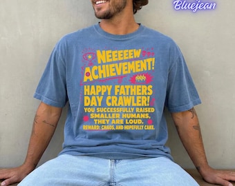 Dungeon Crawler Carl Fathers Day Comfort Colors Shirt, Dad Achievement Tee, DCC Fan Shirts, Funny LitRPG Dad Gift