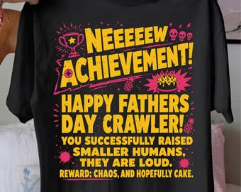 Dungeon Crawler Carl Fathers Day Comfort Colors Unisex, Dad Achievement Shirt, DCC Fan Shirts, Funny LitRPG Dad Gift, Booktok tee D1