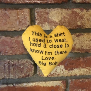 Memory Keepsake ornaments made from clothes of a loved one