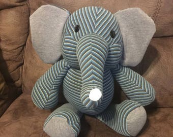 Memory Elephant and blanket Keepsakes made from clothing, blankets, vintage and more