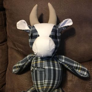 Memory Cow Keepsakes made from clothing, blankets, vintage and more
