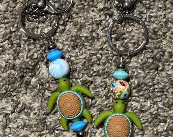 Turtle and Frog Lanyards, Backpack hooks, Bookmarks and Keychains