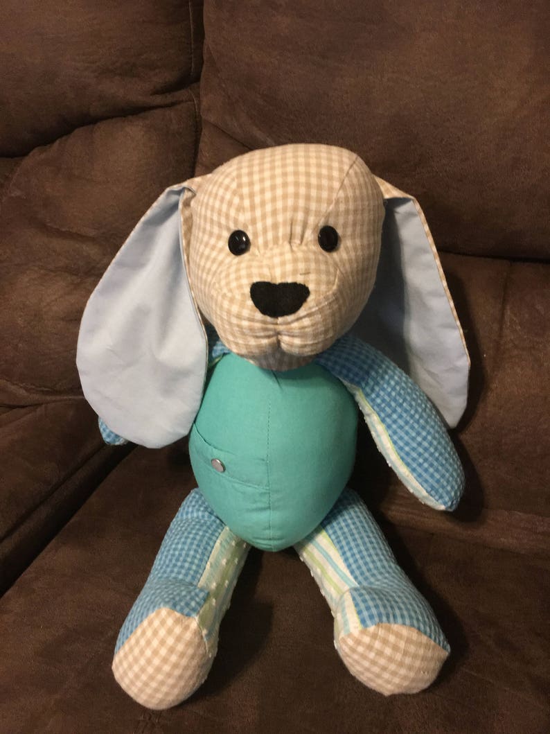 Elephant Memory Bunny vintage and more Puppy Moose or Bear Keepsakes made from clothing Cow blankets