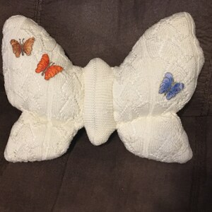 Fun Shaped Heart, Butterfly, Leaf Memory Pillow made from the shirt of a loved one