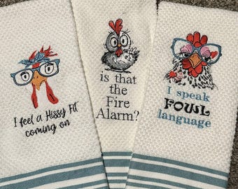 Chicken & other farm fowl Lovers Fun Kitchen Towels