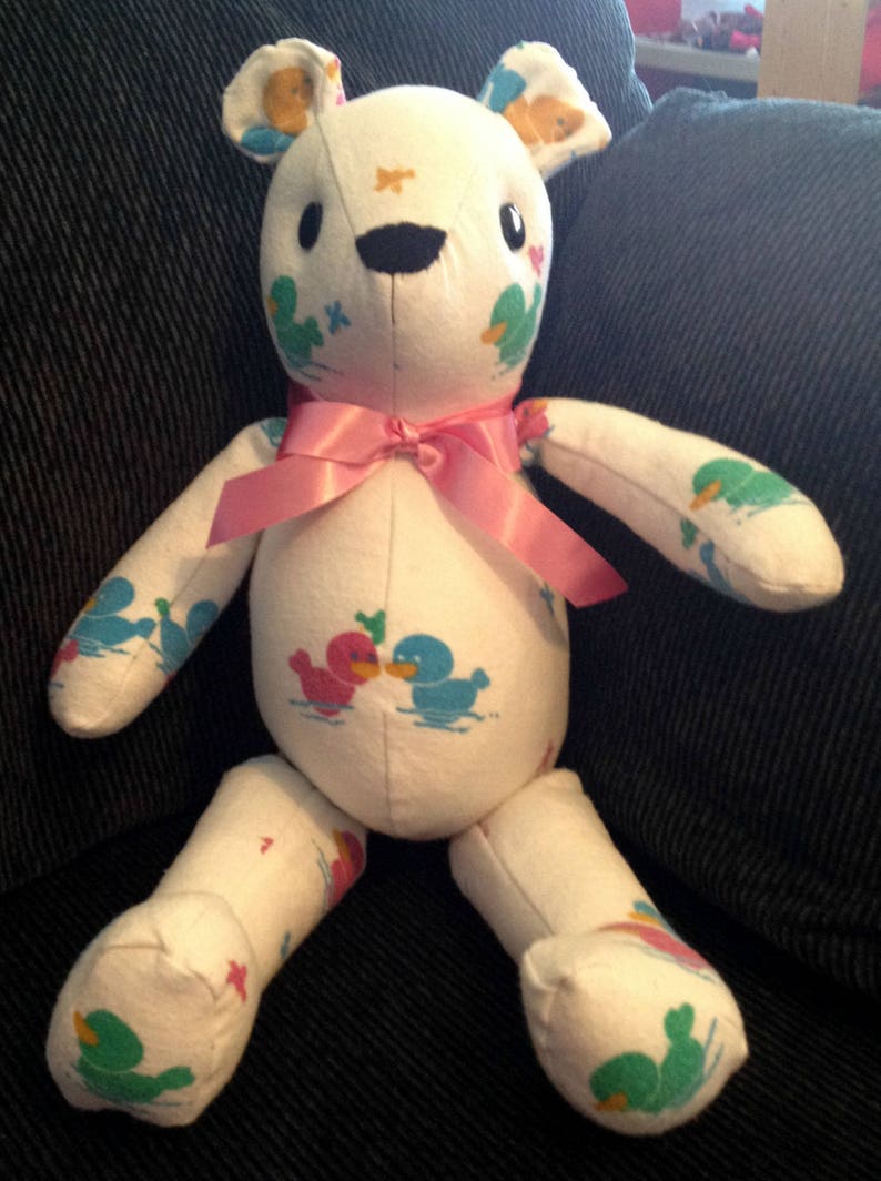 Memory Bear Keepsake made from baby blanket