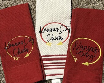 Kansas City Chiefs Football Fun Kitchen Towels
