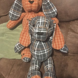 Memory Puppy, Cow, Elephant, Moose or Bear Keepsakes made from clothing, blankets, vintage and more
