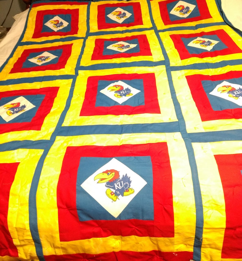 Kansas University Jayhawk KU Quilt Made to Order - Etsy