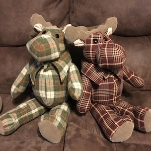 Memory Moose Keepsakes made from clothing, blankets, vintage and more